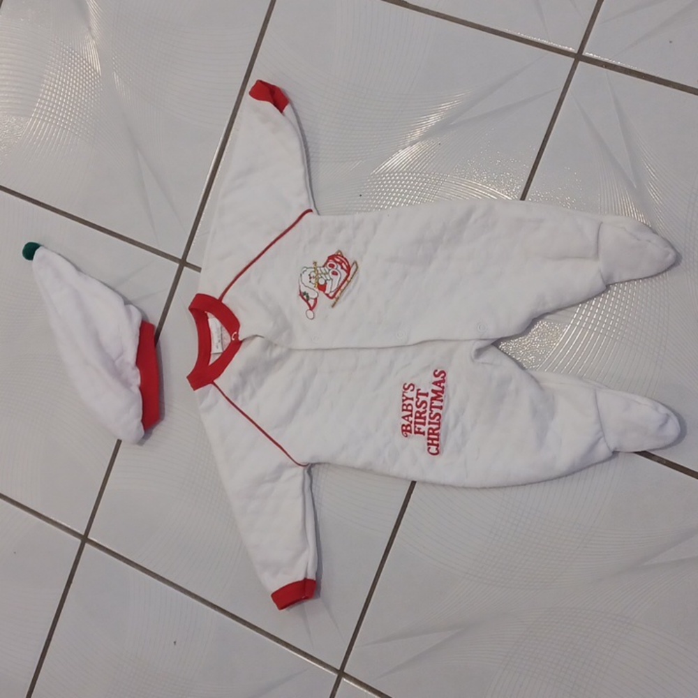 4/$60 White Baby's First Christmas Onesie - Fits Size 3-6 Months
